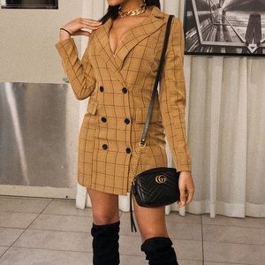 Check Her Go Blazer Dress